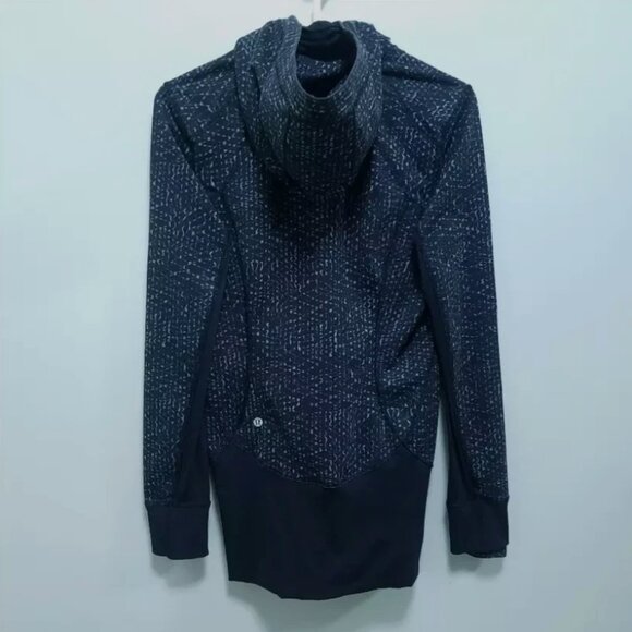 Lululemon Daily Practice Jacket 10 Large Samba Battleship Snake Hoodie Women's - Picture 4 of 9